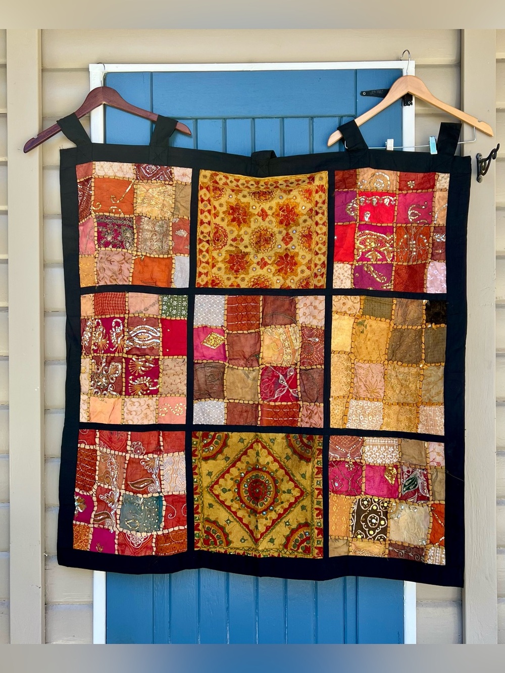 Vintage Pier 1 Imports Indian Patchwork
2000s Y2K Boho Boho Embroidered Wall Art